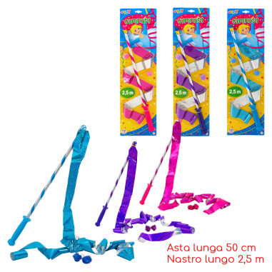 NASTRO GINNASTICA 3 COL. C POM POM...