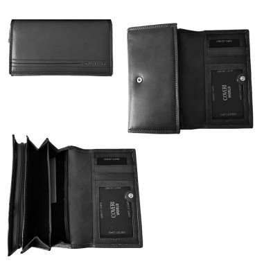 P FOGLIO DONNA PELLE NERO COVERI