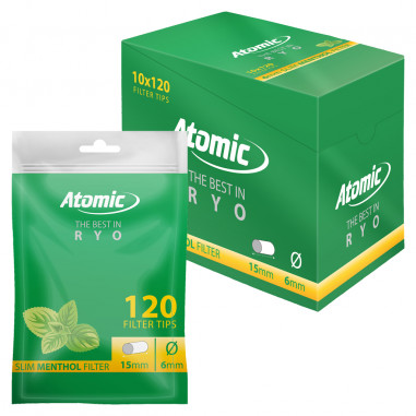 ATOMIC FILTRI X120 MENTOLO 6mm Pz.10