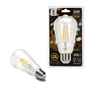 LED FILAMENT ST64 E27 8W 2700K