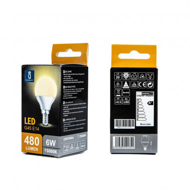 LED G45 E14 6W 3000K