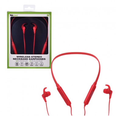 CUFFIE BLUETOOTH NEKBAND ROSSO TEKMEE