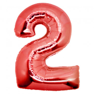 PALLONE 125cm. METALLTZZATO "2" ROSSO