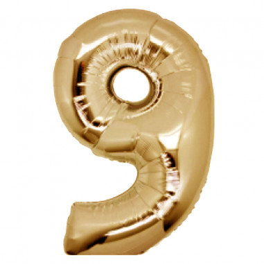 PALLONE 125cm. METALLTZZATO "9" ORO