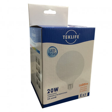 GLOBO LED G120 E27 W20 3000K TEKLIFE