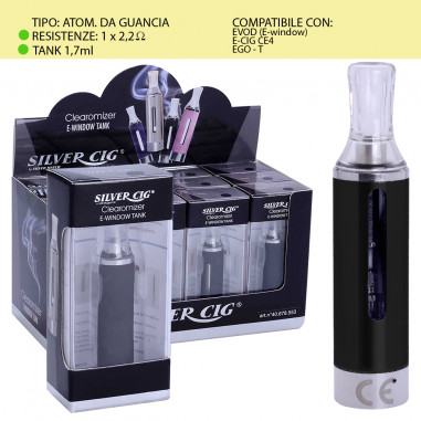 ATOMIZZATORE BLACK X E-WINDOW SILVER CIG