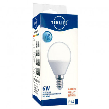 LED MINI SFERA E14 W6 L. CALDA TEKLIGHT