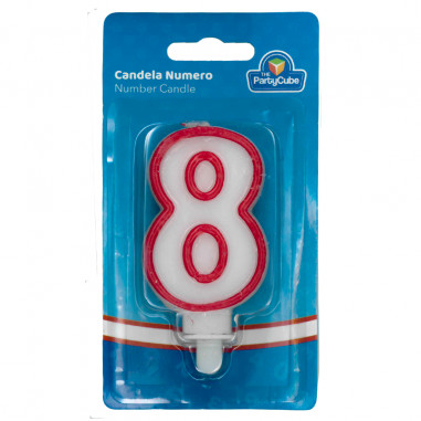 CANDELINA NUMERALE 6,5 cm N°8