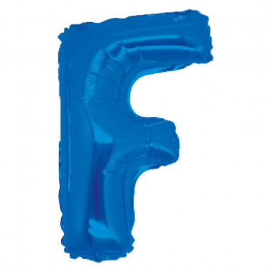 PALLONE MYLAR 42cm. LETTERA F BLU Pz.5