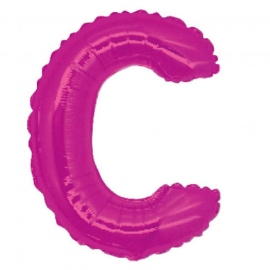 PALLONE MYLAR 42cm. LETTERA C FUXIA Pz.5