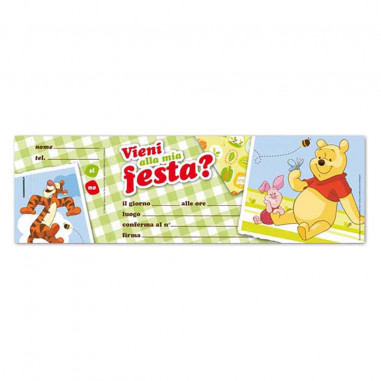 ASSEGNI DA 10 INVITI W.THE POOH W.D.
