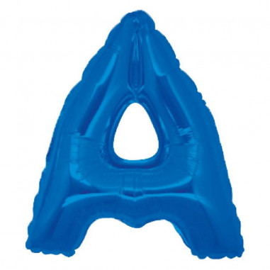 PALLONE MYLAR 18cm. LETTERA A BLU Pz.5