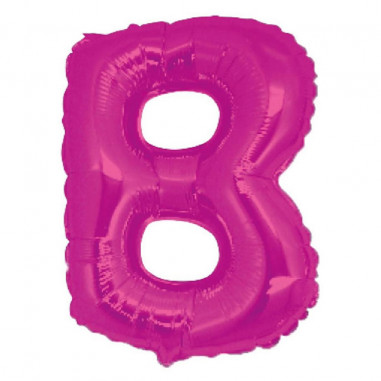 PALLONE MYLAR 35cm. LETTERA B FUXIA Pz.5