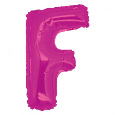 PALLONE MYLAR 35cm. LETTERA F FUXIA Pz.5