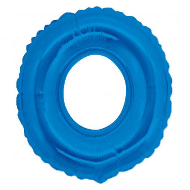 PALLONE MYLAR 35cm. LETTERA O BLU Pz.5