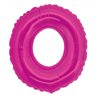PALLONE MYLAR 35cm. LETTERA O FUXIA Pz.5