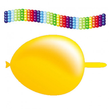 BUSTA PALLONCINI LINK 5' GIALLA Pz.100