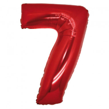 PALLONE NUMERALE 7 ROSSO
