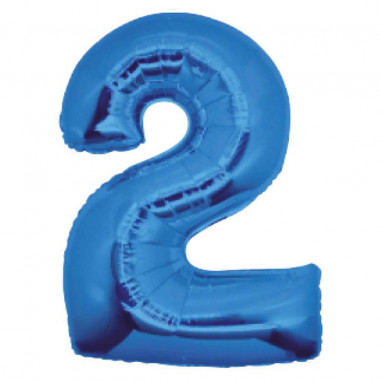 PALLONE NUMERALE 2 BLU