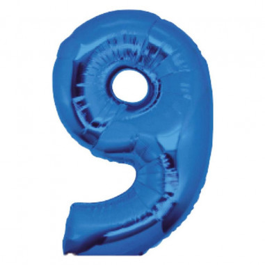 PALLONE NUMERALE 9 BLU