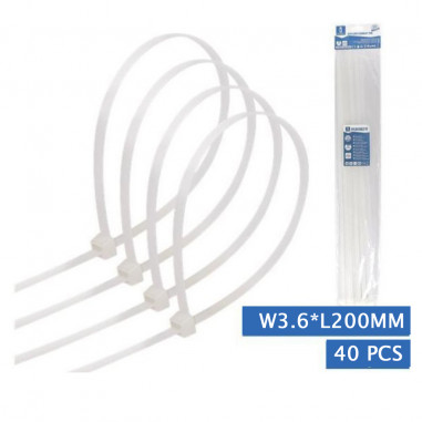 FASCETTE NYLON X40 20cm BIANCA Pz.24