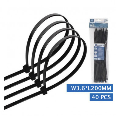 FASCETTE NYLON X40 20cm NERA Pz.24