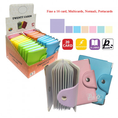 P CARD A LIBRO 20T COLORI TENUI Pz.24