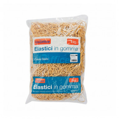 ELASTICI SACC.1KG GIALLI D.80mm