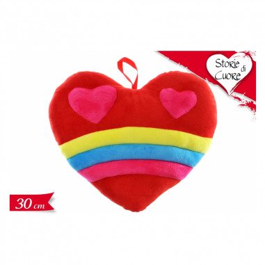 CUSCINO CUORE MULTICOLOR cm.30